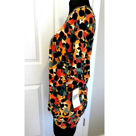 LuLaRoe Top Disney Minnie Mouse TShirt Blouse Black, Orange Multicolor Women XXS - Picture 3 of 10